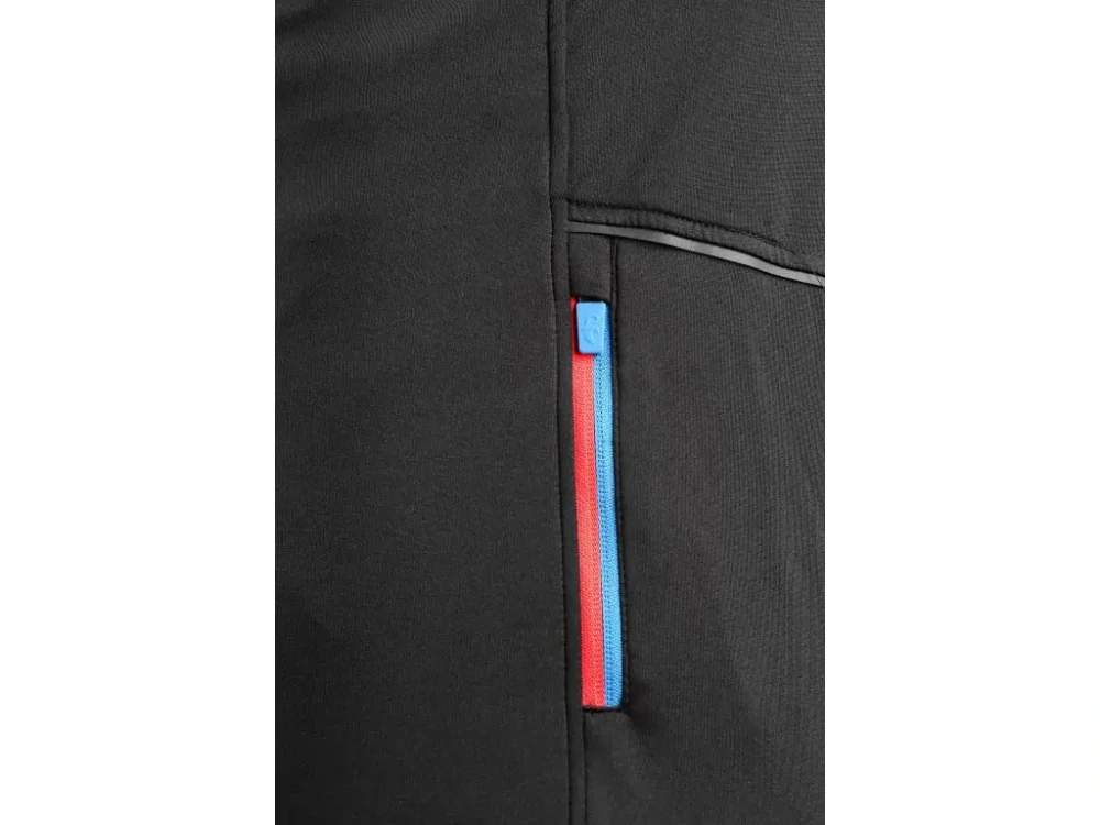 Mikina LEONIS, černá s HV modro/červenými doplňky