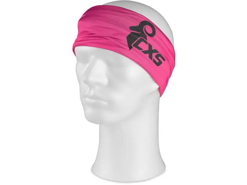 Šátek multifunkční LORY, 23x45, černo - růžový