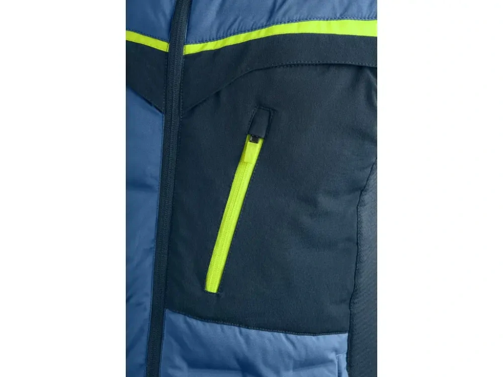 Bunda NAOS, hybrid, pánská, modro-modro, HV žluté doplňky