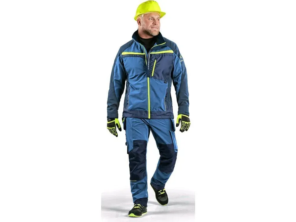 Blůza NAOS, pánská, modro-modro, HV žluté doplňky
