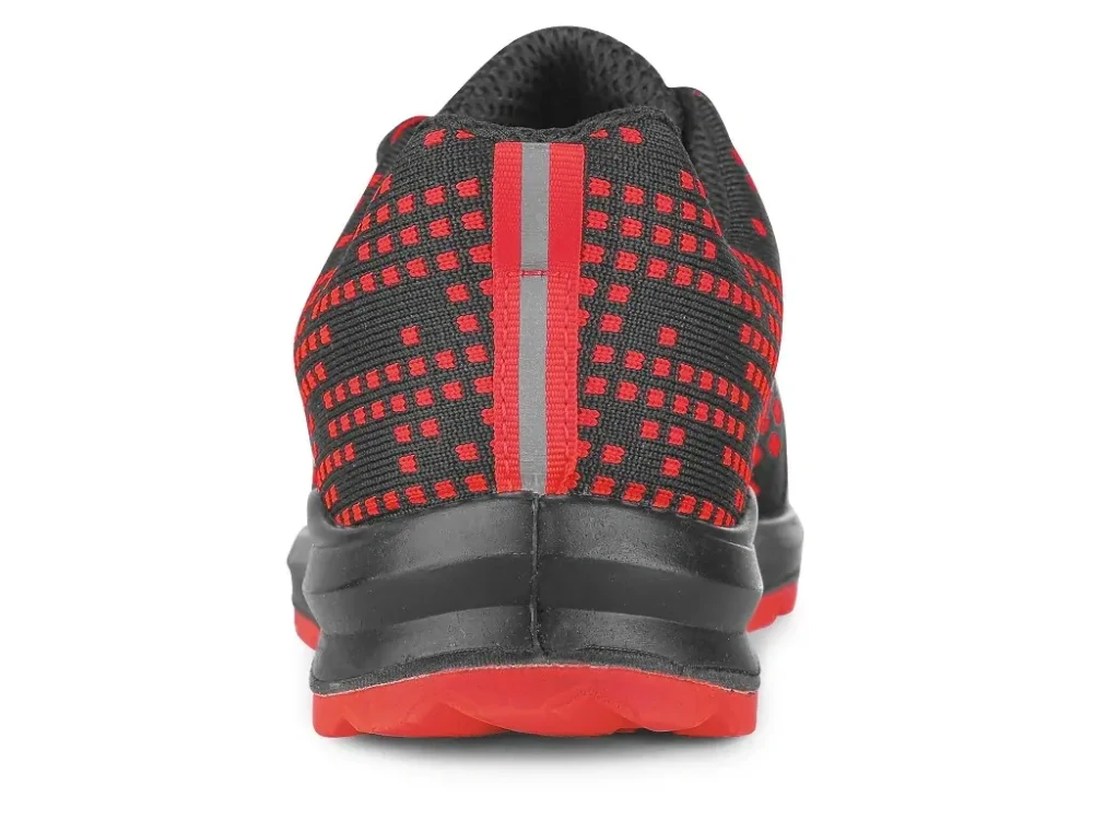 Obuv TEXLINE DOLIN S1 polobotka, černo-červená