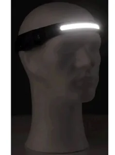 LED čelovka se svítícím led páskem