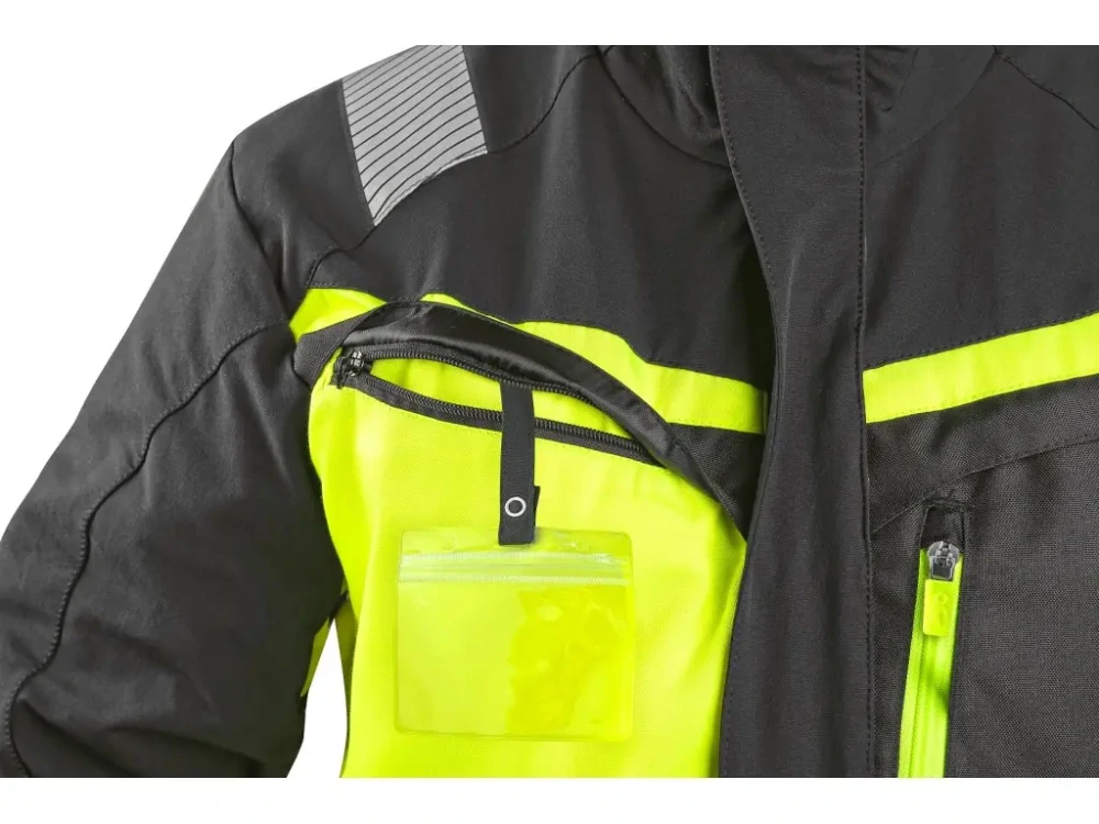 Blůza NAOS pánská, černá-žlutá Hi-Vis, reflexní pruhy