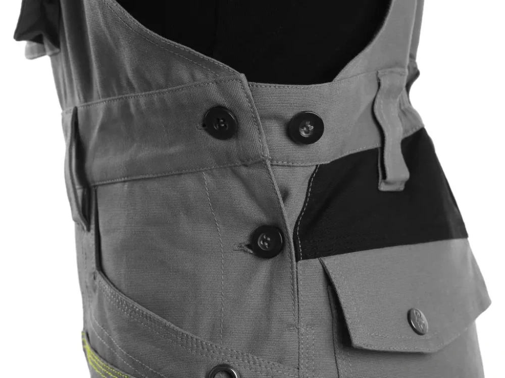 Kalhoty s laclem STRETCH, dámské, šedo-černé