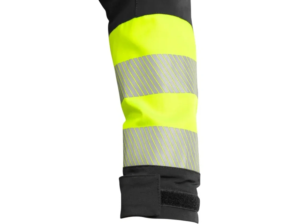 Blůza NAOS pánská, černá-žlutá Hi-Vis, reflexní pruhy