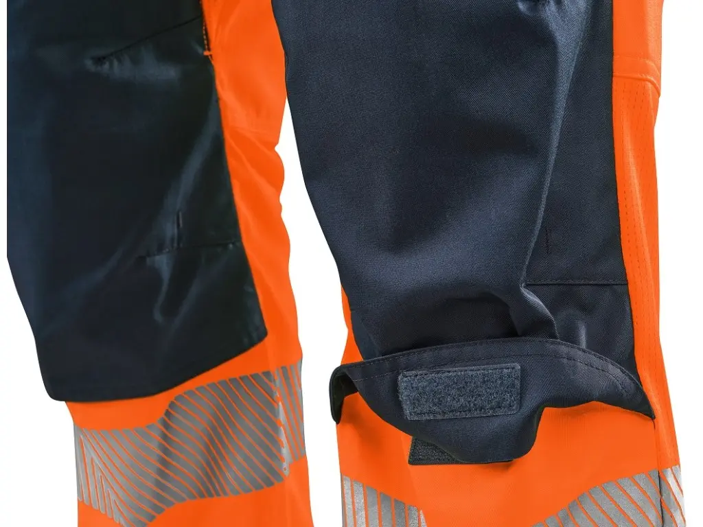 Kalhoty do pasu HALIFAX výstražné se síťovinou, pánské, oranžovo-modré