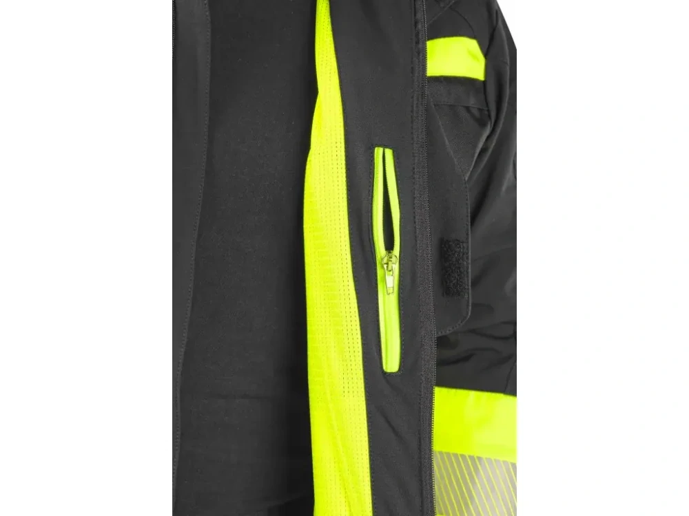 Blůza NAOS pánská, černá-žlutá Hi-Vis, reflexní pruhy