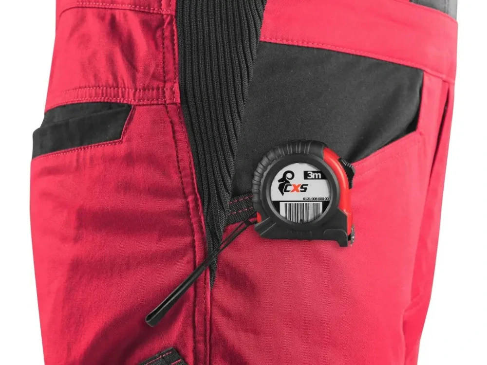 Kalhoty s laclem SOLIS FLEX pánské, červeno-černé  