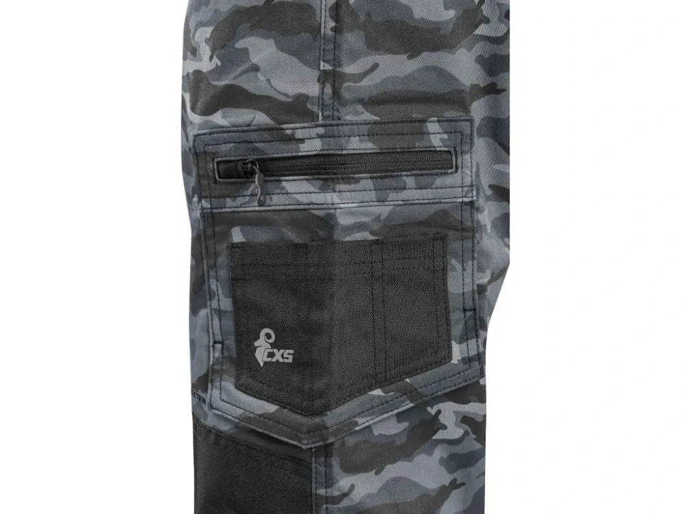 Kalhoty do pasu SOLIS FLEX pánské, maskáčovo-černé  