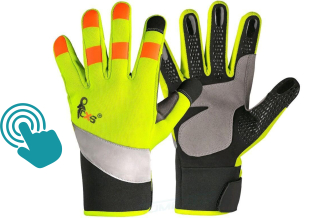 Rukavice BENSON kombinované, žluto-černé