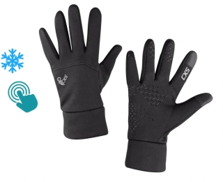 Rukavice LODUR, zimní, černé, refl. potisk