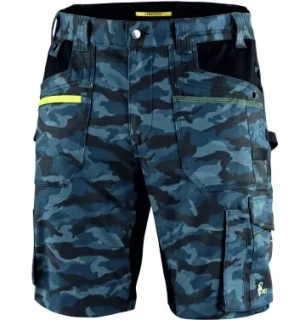 Kraťasy STRETCH, pánské, maskáčové modré