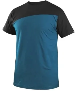 Tričko OLSEN pánské, kr.rukáv, ocelově modro-černé