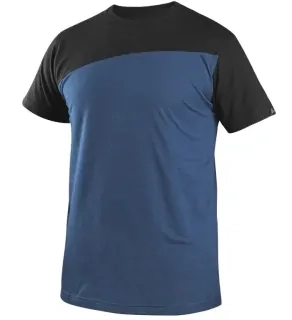 Tričko OLSEN pánské, kr.rukáv, petrol-černé