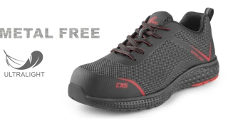 Obuv LAND FALCON S1PS polobotka, černo-červená