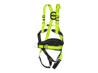 Bezpečnostní postroj P-50, černo-žlutý (Hi-vis)