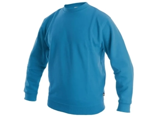 Mikina ODEON klasik s kulatým výstřihem, azurově modrá