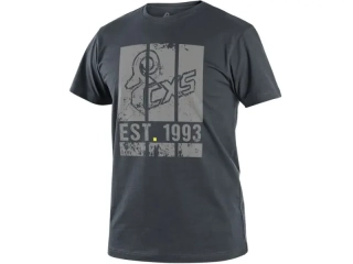 Tričko WILDER pánské, kr.rukáv, tmavě šedá s potiskem 